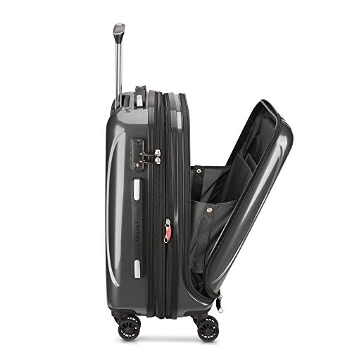 DELSEY Paris Helium Aero Hardside Expandable Luggage with Spinner Wheels, Brushed Charcoal, Carry-On 19 Inch, Helium Aero Hardside Expandable Luggage with Spinner Wheels