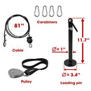 Yes4All Weight Plate Loading Pin 1 inch and 2 inch, Fitness LAT Cable Pulley System Gym, Heavy Duty Gym Equipment for Home with Tricep Rope Cable Attachment