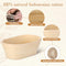 Gejoy 12 Set Bread Proofing Baskets Oval Shaped Banneton Dough Proofing Bowls Kit with Cloth Liner and Plastic Scraper Sourdough Proofing Basket for Home Sourdough Bakers Supplies (8.5 Inch)