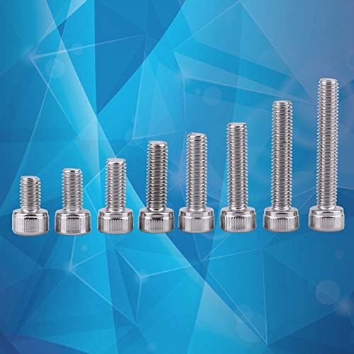 Bolts, 160pcs Stainless Steel SS304 Hex Socket M5 Screws Bolts and Nuts Assortment hex Screw Nuts Fastener(Cap Head)