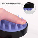 Hair Scalp Massager, Wet and Dry Shampoo Massage Brush with Soft Silicone Head, Black