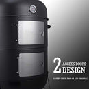 SUNLIFER 20.5 Inch Vertical Charcoal Smoker and Grill Combo, Heavy-Duty BBQ Smokers for Outdoor Cooking Camping