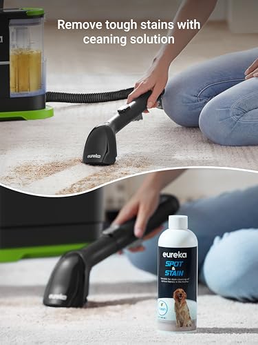 EUREKA NEY100 Portable Carpet and Upholstery Cleaner, Spot Cleaner for Pets, Stain Remover for Carpet, Area Rugs, Upholstery, Coaches and Car with Cleaning Solution