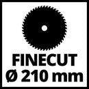 Einhell Power X-Change 18V Mitre Saw - 3000 RPM Circular Saw With Work Table, LED, Dust Collection, 45° Mitre, -47° Bevel - TE-MS 18/210 Li Solo (Battery Not Included)