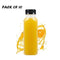 Packware Square Plastic Juice Bottles - Clear Drinking Containers with Tamper Evident Lids - Reusable & Leak-Proof - Great for Storing Homemade Juices Water Smoothies & Much More - 10 Pcs(Black Lids)