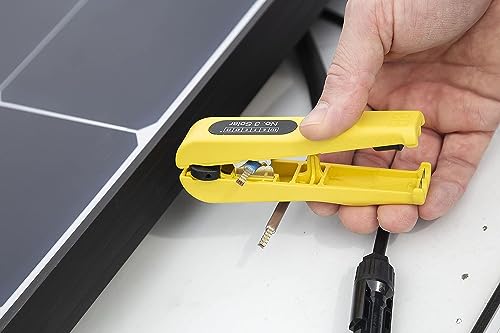 WEICON TOOLS Mini-Solar No.3 1.5-6.0 mm² Stripping Tool for Solar Area, Yellow/Black, 125 mm