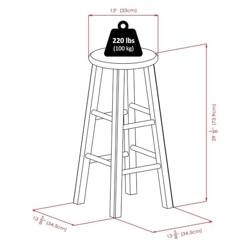 Winsome Wood Ivy Collection 29" Bar Stool, Walnut/Green