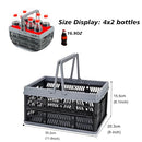 ZHJINGYU crates for storage,20L,plastic baskets for organizing,collapsible shopping basket,foldable crate with Handles,collapsible storage crate,car basket,for Kitchen,Bathroom,Medicine.small,Black