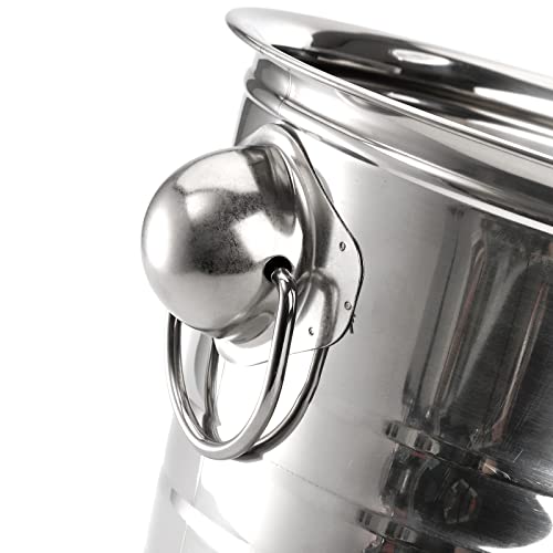 ZENFUN 2 Pack 3 Quart Ice Bucket with Handles, Ice Bucket with Lid, Galvanized Metal Beverage Tub with Handles, Drink and Wine Chiller for Bar, Party, BBQ, Great for Indoor and Outdoor Use