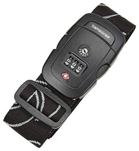 Samsonite Luggage Strap, Black, Combination Lock, Luggage Strap