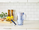 ZeroWater 10 Cup Round Water Filter Pitcher, White and Blue