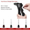 Anesty Rivet Gun Pop Riveter Set, Heavy Duty Hand Riveter Rivet Gun Kit with 200 Aluminum Blind Pop Rivets 2.4mm 3.2mm 4mm 4.8mm, Riveting Gun Tool with 4 HSS Drill Bits and Replaceable Nozzles