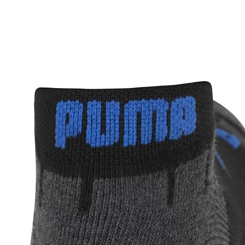 PUMA Men's 8 Pack Low Cut Running Socks, Black, US 10-13
