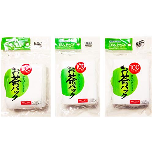 Daiso Japan Disposable Filter Bags for Loose Tea Leaves Pack of 3 x 100