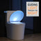 AQUATIZ Night Light Round Toilet Seat with Sound-Activated Sensing Light and Quick-Release Quiet Close