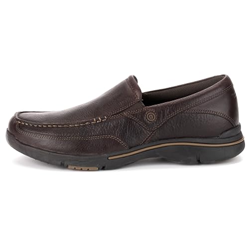 Rockport Men's Eberdon Loafer, Dark Brown Leather, 8 US Wide