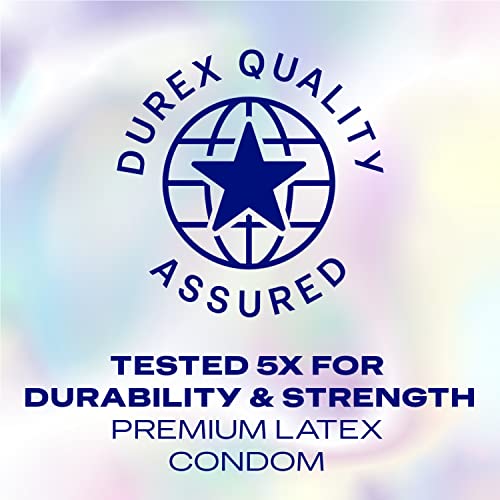 Durex Air Condoms Extra Thin, Transparent Natural Rubber Latex Condoms for Men, Close Fit, FSA & HSA Eligible, 24 Count, White, 24 Count (Pack of 1)