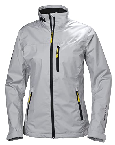 Helly Hansen Women's Crew Waterproof, Windproof, & Breathable Sailing Jacket, Grey Fog, Small