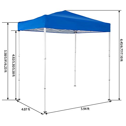 Sunnyglade 6x4 Ft Pop-Up Canopy Tent Outdoor Portable Instant Shelter Folding Canopy with Carry Bag(Royal Blue)