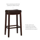 (brown) - Linon Claridge Patches Bar Stool, 80cm , Brown