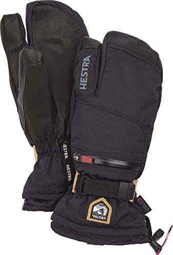 Hestra All Mountain CZone 3-Finger Glove - Waterproof, Versatile 3-Finger Glove for Skiing, Snowboarding and Mountaineering - Black - 8