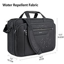 VANKEAN Laptop Bag Laptop Briefcase Fits Up to 18 Inch Laptops XXL Water-Repellent Gaming Computer Bag Messenger Shoulder Bag for Men and Women Expandable Capacity for Travel/Business/School- Black