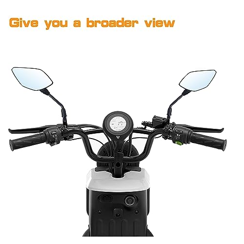 [2022 Upgraded] Mamiko 8MM Motorcycle Mirrors Universal for 7/8"Handlebars Bike Mirror Compatible with ATV Snowmobile Scooter Moped Dirt Bike Sportsman - Convex Mirrors