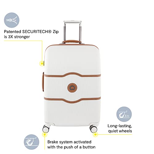 DELSEY PARIS Chatelet Air 2.0 Hardside Luggage with Spinner Wheels, Angora, Checked-26 Inch Trunk, Chatelet Air 2.0 Hardside Luggage with Spinner Wheels