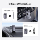UGREEN Bluetooth Receiver 5.3 Aux to Bluetooth Adapter for Car 3.5mm Jack to Bluetooth Converter Built-in Mic 15H Playtime Handsfree Call Dual Device Connection for Car Home Stereo Speaker Amplifier
