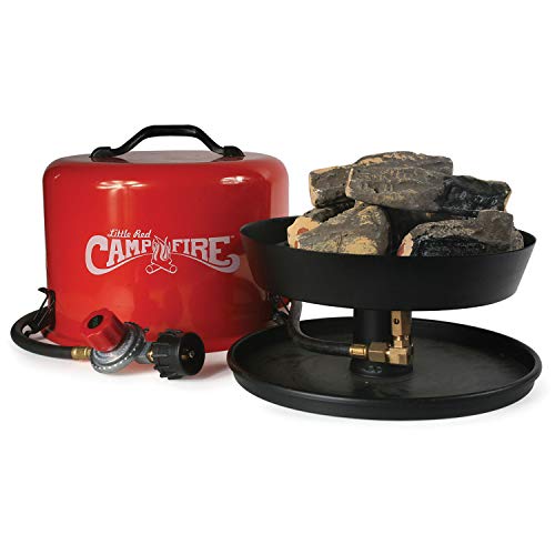 Camco 58031 Little Red Campfire Compact Outdoor Portable Tabletop Propane Heater Fire Pit Bowl for Camping, Tailgating, and Patios, 11.25 Inch