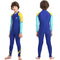 ZCCO Kids Wetsuit,2.5mm Neoprene Thermal Swimsuit, Youth Boy's and Girl's One Piece Wet Suits Warmth Long Sleeve Swimsuit for Diving,Swimming,Surfing etc Water Sports (Bright Blue, S)