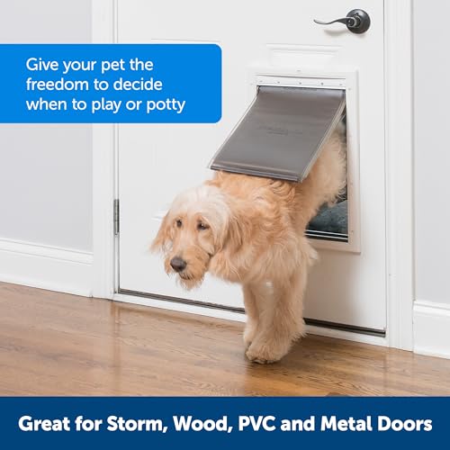 PetSafe Extreme Weather Energy Efficient Pet Door - 3 Flap System - for Large Dogs Up to 100 lb