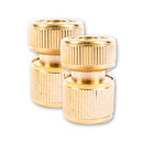 [2PCE] Garden Greens Brass Hose Connector, Durable and Leak-Proof Attachment for Hassle-Free Watering, Compatible with Standard Hoses