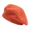 ZLYC French Beret Hat Fashion Print Lightweight Winter Warm Artist Hat for Women, Plain Orange, One size