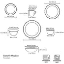 Lenox 865075 Butterfly Meadow 28-Piece Dinnerware Set, White