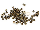 CRAFTMEmore 4MM Hole 100PCS Grommets Eyelets for Shoes Bead Cores Clothes Leather Canvas (Antique Brass)