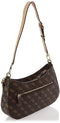 GUESS Noelle Top Zip Shoulder Bag, Brown Logo, One Size