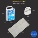 KIEVODE 2 Packs Bike Tire Puncture Repair Patch Kit 16 Self Adhesive Patches and 2 Scuffers in Total for Road and Mountain Bicycle Inner Tube Repair Quick Easy Patches