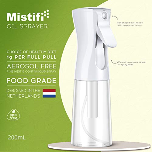 Oliver Oil Sprayer/Mister, design for cooking, grilling, oil dispenser, Non-Aerosol for Olive Oil and Cooking oil, 6 ounces. (Green)