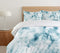 Ambesonne Apartment Decor Duvet Cover Set, Fluffy Cloud Skyline Like Marble Motif with Grunge Features Art Image, 3 Piece Bedding Set with Pillow Shams, Queen/Full, Turquoise