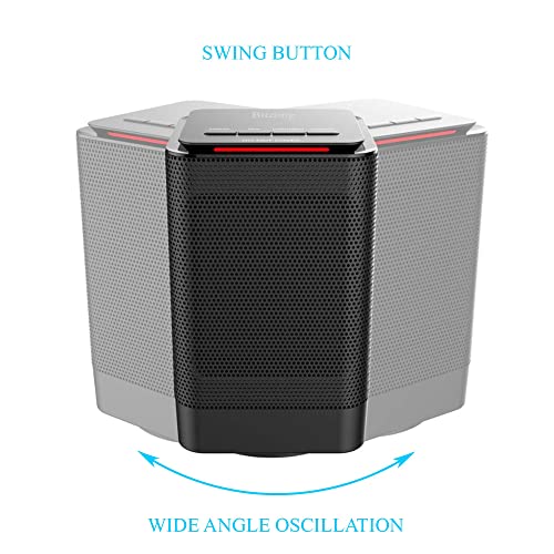 Bitzong Energy Efficient Portable Office & Home Electric Ceramic Heater 240V SAA Approved Black