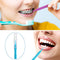 100 Pieces Braces Brush for Cleaner Interdental Brush Toothpick Dental Flossing Head Oral Hygiene Flosser Tooth Cleaning Tool (Light Blue, Yellow, Gray, Purple)