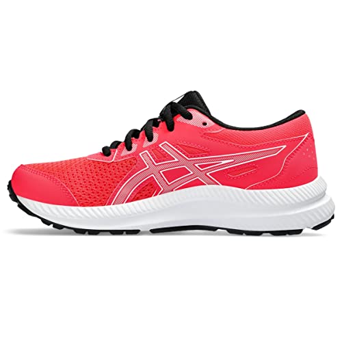 ASICS Kid's Contend 8 Grade School Running Shoes, Diva Pink/Pure Silver, 5 Big Kid