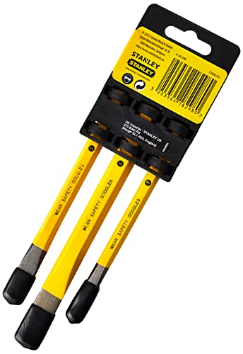 Stanley 4-18-298 Cold Chisel Set, 3 Pieces, Yellow/Black