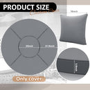 Patelai Outdoor Daybed Cushion Cover 66" Replacement Round Bed Cushion Cover Outdoor Waterproof Fade Resistant Sun Bed Outdoor Cushion Cover Patio Round Daybed Cushion Cover, Cover ONLY (Gray)