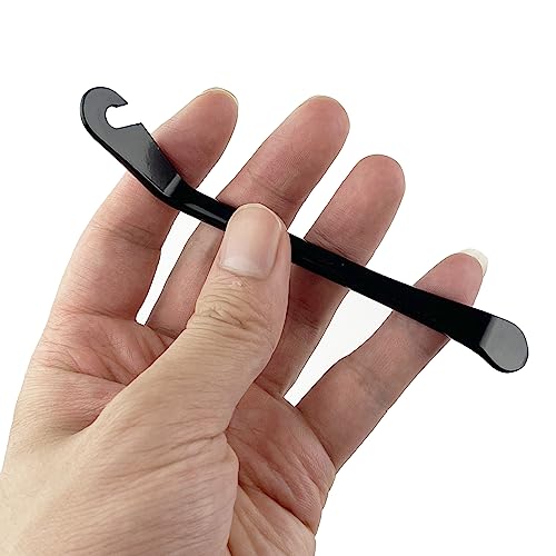 Zelerdo 8 Pack Bike Tire Lever Tyre Spoon Iron Changing Tool for Repair Bike Tube (Black)