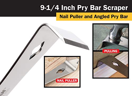 Titan Tools 11509 9-1/4-Inch Stainless Steel Pry Bar Scraper