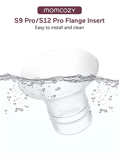 Momcozy Flange Insert 21mm Compatible with Momcozy S9 Pro/S12 Pro. Original S9 Pro/S12 Pro Pump Replacement Accessories, 1PC (21mm)