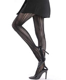 Women's Fishnet Knitted Tights Patterned Stockings Transparent Pantyhose Sexy High-Waist Lace Leggings