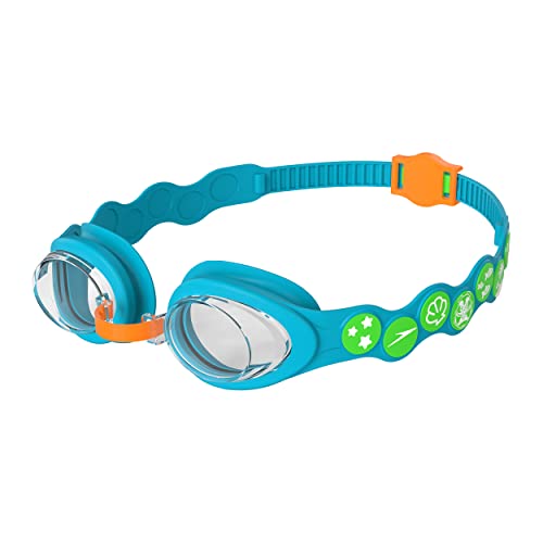 Speedo Kid's Infant Spot Swimming Goggles, Blue/Green/Orange/Clear, One Size